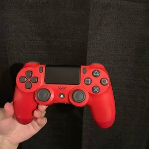 red ps4 controller